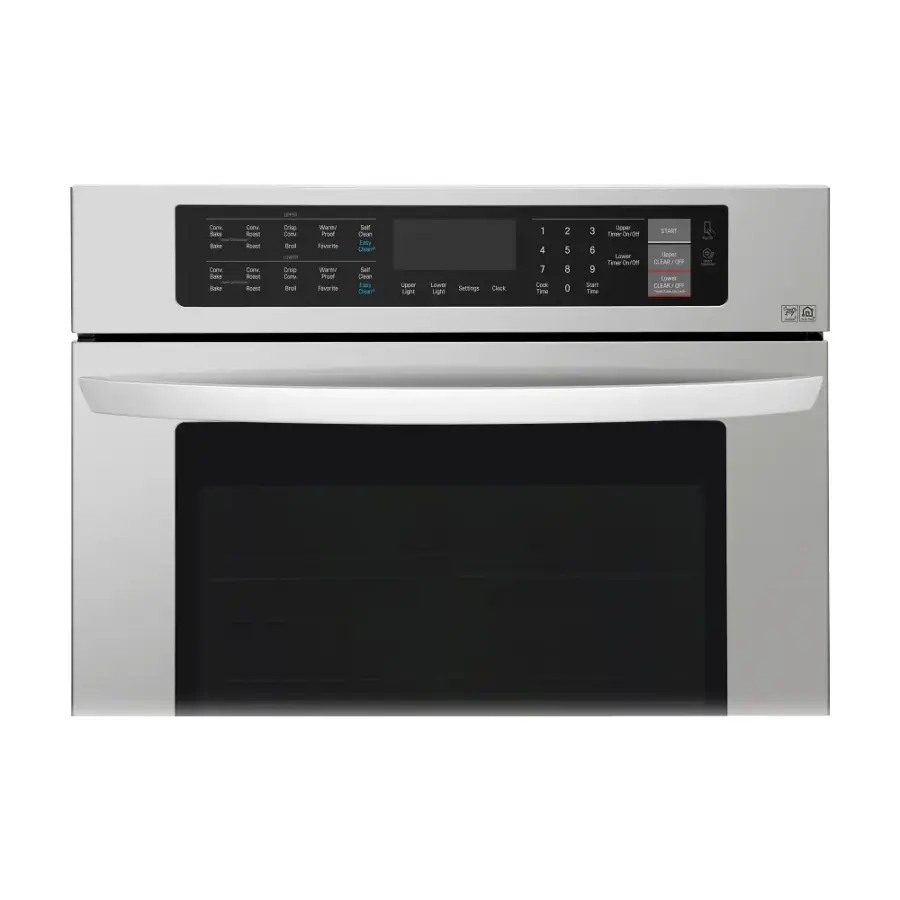 Alt View 12. LG - 30" Built-In Electric Convection Double Wall Oven with EasyClean - Stainless steel.