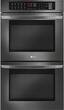 LG - 30" Built-In Double Electric Convection Wall Oven - Black Stainless Steel - Larger Front