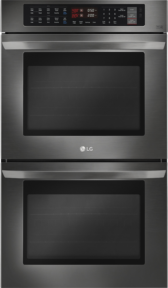 LG – 30″ Built-In Double Electric Convection Wall Oven – Black stainless steel