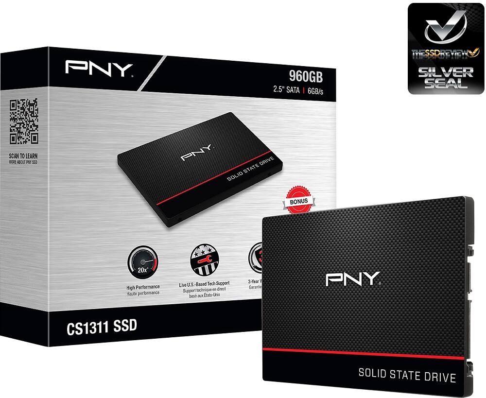Alt View 15. PNY - CS1311 960GB Internal SATA III Solid State Drive - Black.
