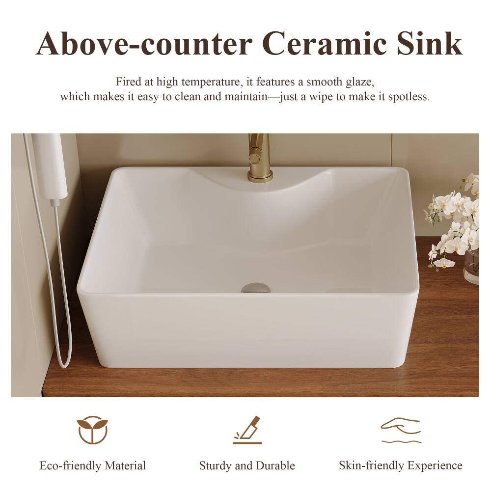 Above-counter Ceramic Sink

Fired at high temperature, it features a smooth glaze, which makes it easy to clean and maintain—just a wipe to make it spotless.

Eco-friendly Material
Sturdy and Durable
Skin-friendly Experience