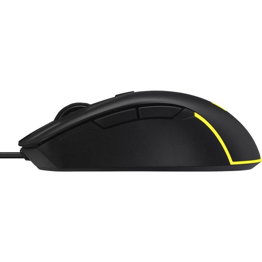 Alt View 5. ASUS - TUF GAMING M3 Gen II Gaming Mouse - Optical - Cable - Black - USB 2.0 Type A - 8000 dpi - 6 Programmable Button(s) - Rig - Black.