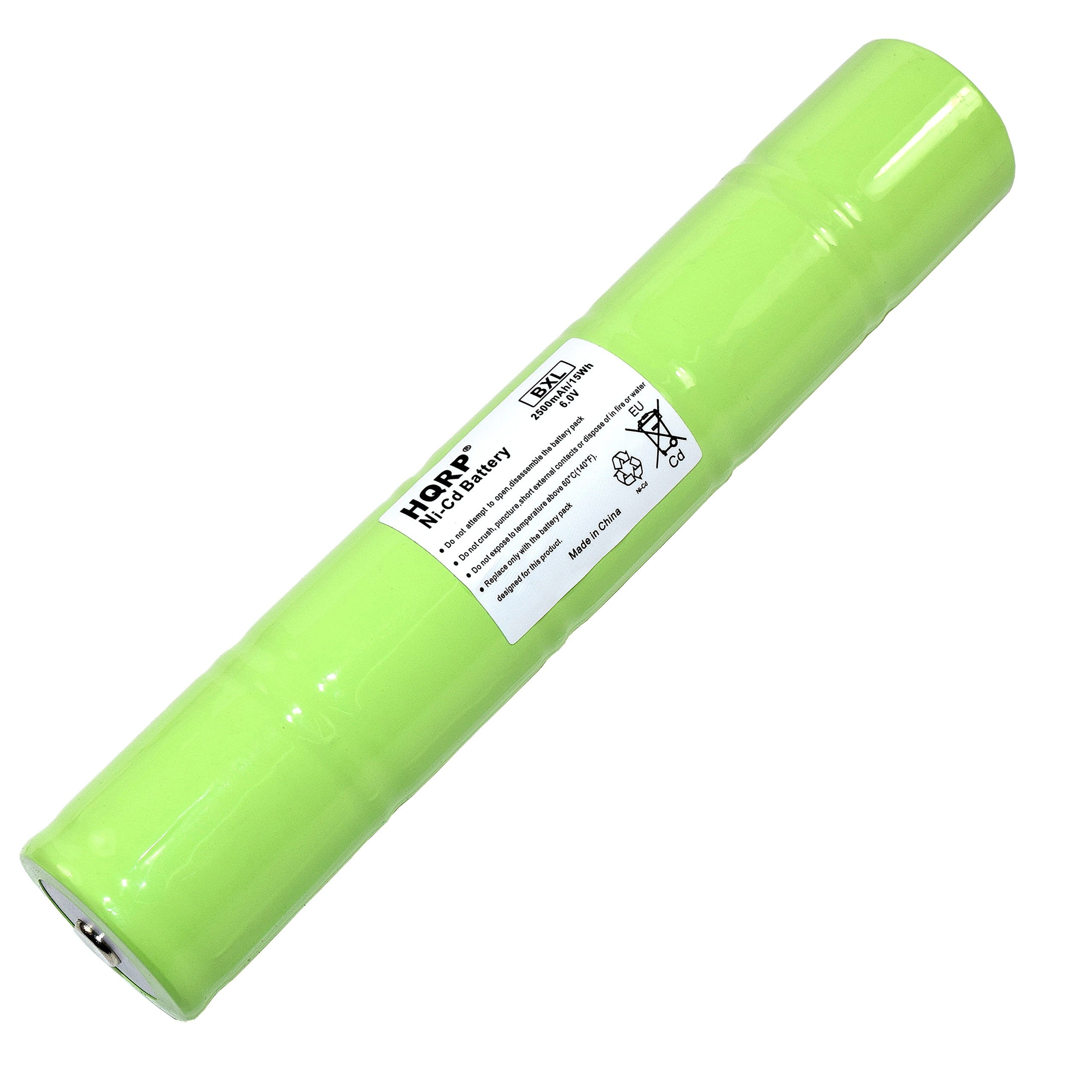 HQRP - Ni-Cd 1/2D 6V 2500mAh Rechargeable Battery for Maglite ARXX235 / ARXX075, Maglite 108-000-817, 108-817 LED Flashlight