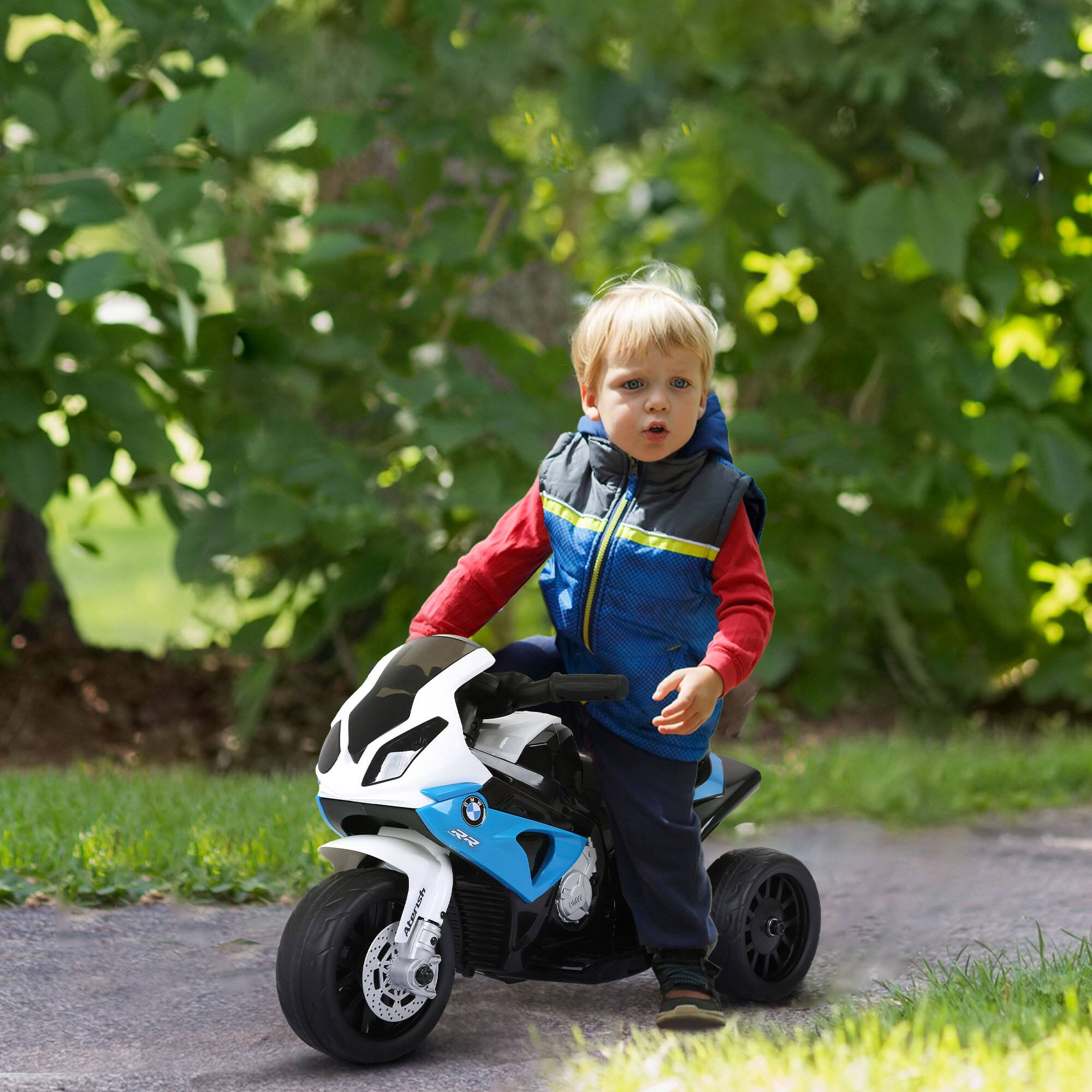 Alt View 1. Aosom - 3 Wheeled Electric Motorcycle, Kids Motorcycle Licensed BMW with Headlight.
