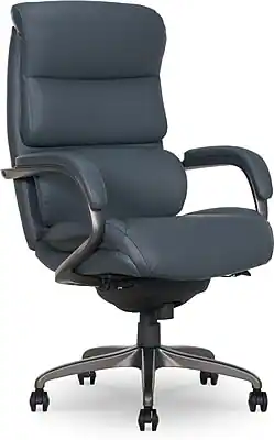 La-Z-Boy - Aberdeen Ergonomic Bonded Leather Swivel Executive Chair, (51545-DBLU) - Dark Blue