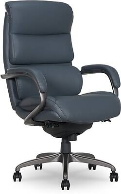 Front. La-Z-Boy - La-Z-Boy Aberdeen Ergonomic Bonded Leather Swivel Executive Chair, Dark Blue (51545-DBLU) - Dark Blue.