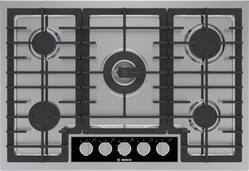 Bosch - Benchmark Series 30" Built-In Gas Cooktop with 5 burners - Stainless Steel - Front_Zoom