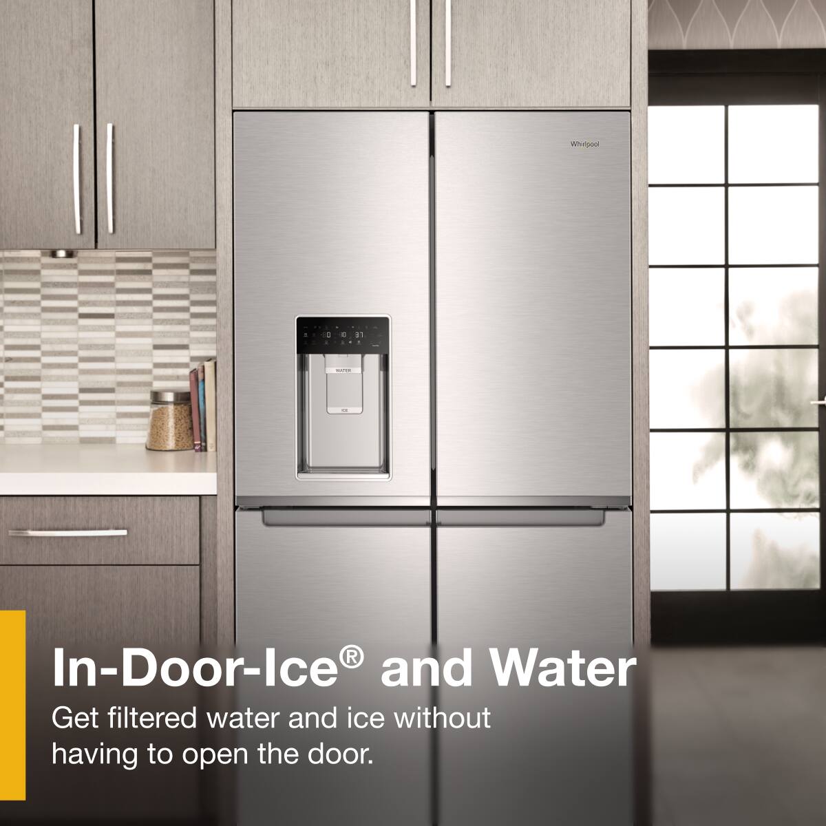 Whirlpool 19.1 Cu. Ft. Counter Depth 4 Door Refrigerator with Ice