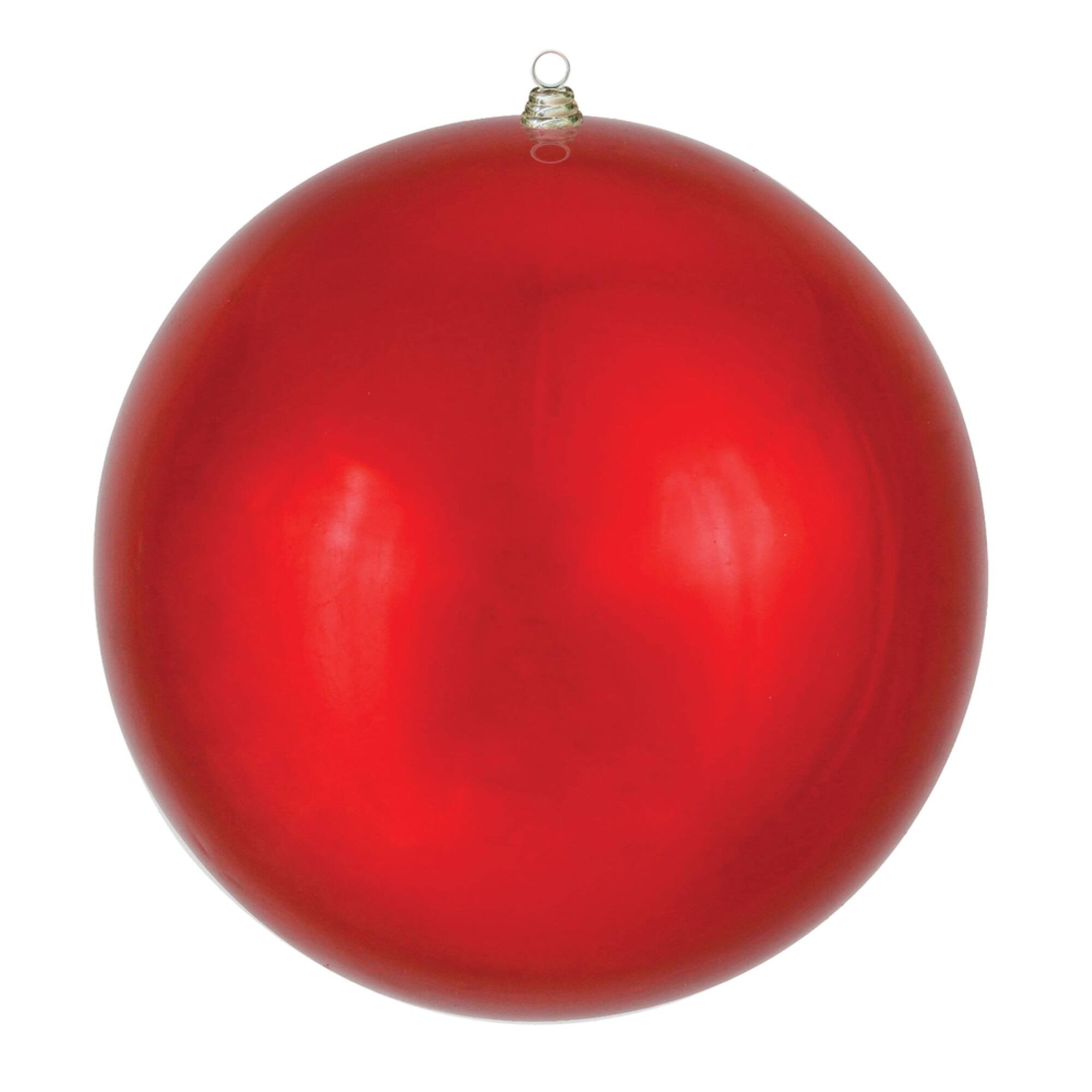 Front. Vickerman - 24" Giant Red Shiny Ball UV - Red.