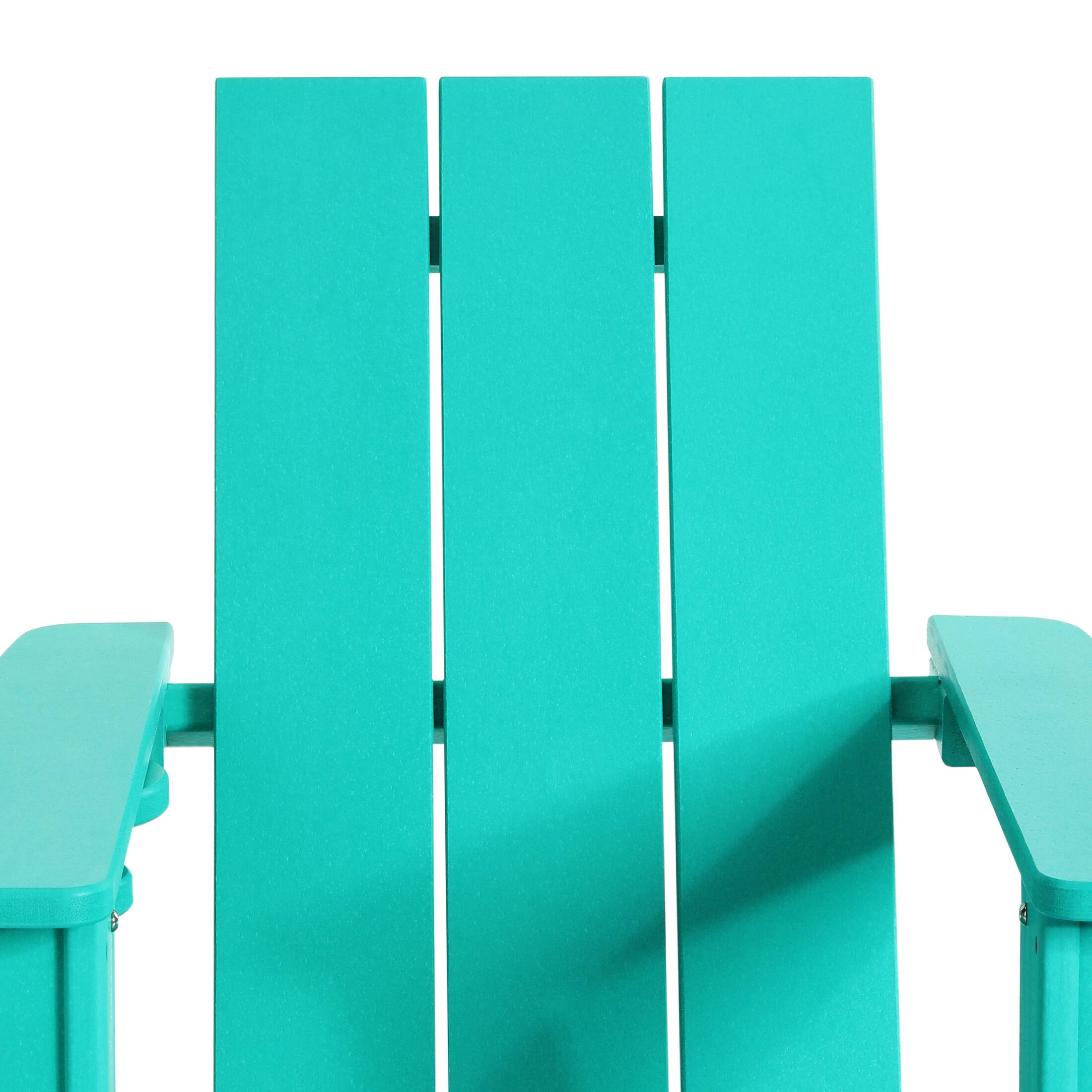 Alt View 3. WestinTrends - WestinTrends Ashore Outdoor HDPE Plastic Preschool Toddler Modern Adirondack Rocking Chairs (Set of 2) - Turquoise.