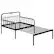 Front. Costway - Metal Daybed Extendable Daybed to Twin Size Bed Heavy Duty Slats Support Sofa Bed - Black.