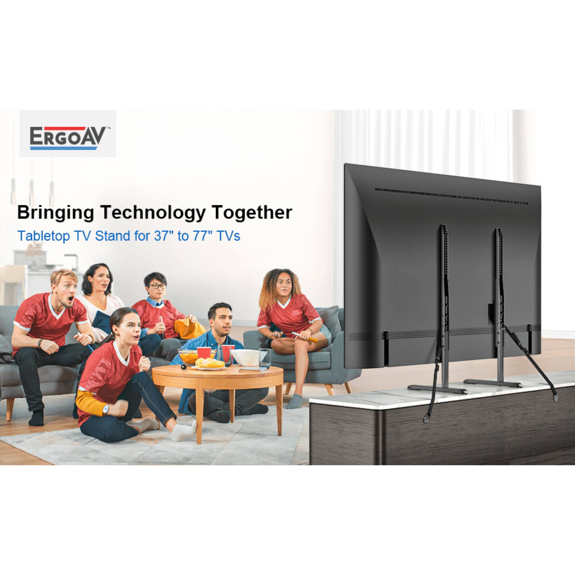 ERGOAV, Bringing Technology Together, Tabletop TV Stand for 37" to 77" TVs
