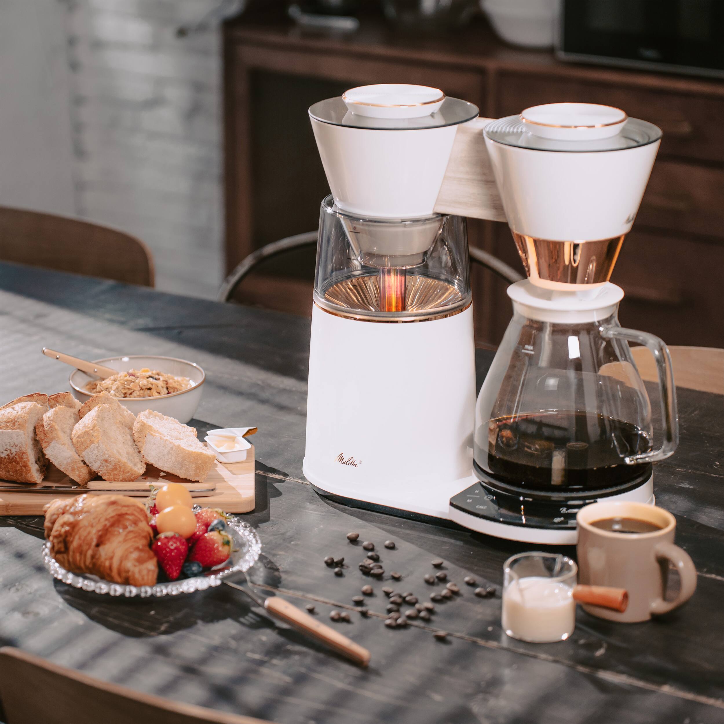 Alt View 7. Melitta - Vision 12-Cup Luxe Drip Coffee Maker with Revolving Dashboard - White.