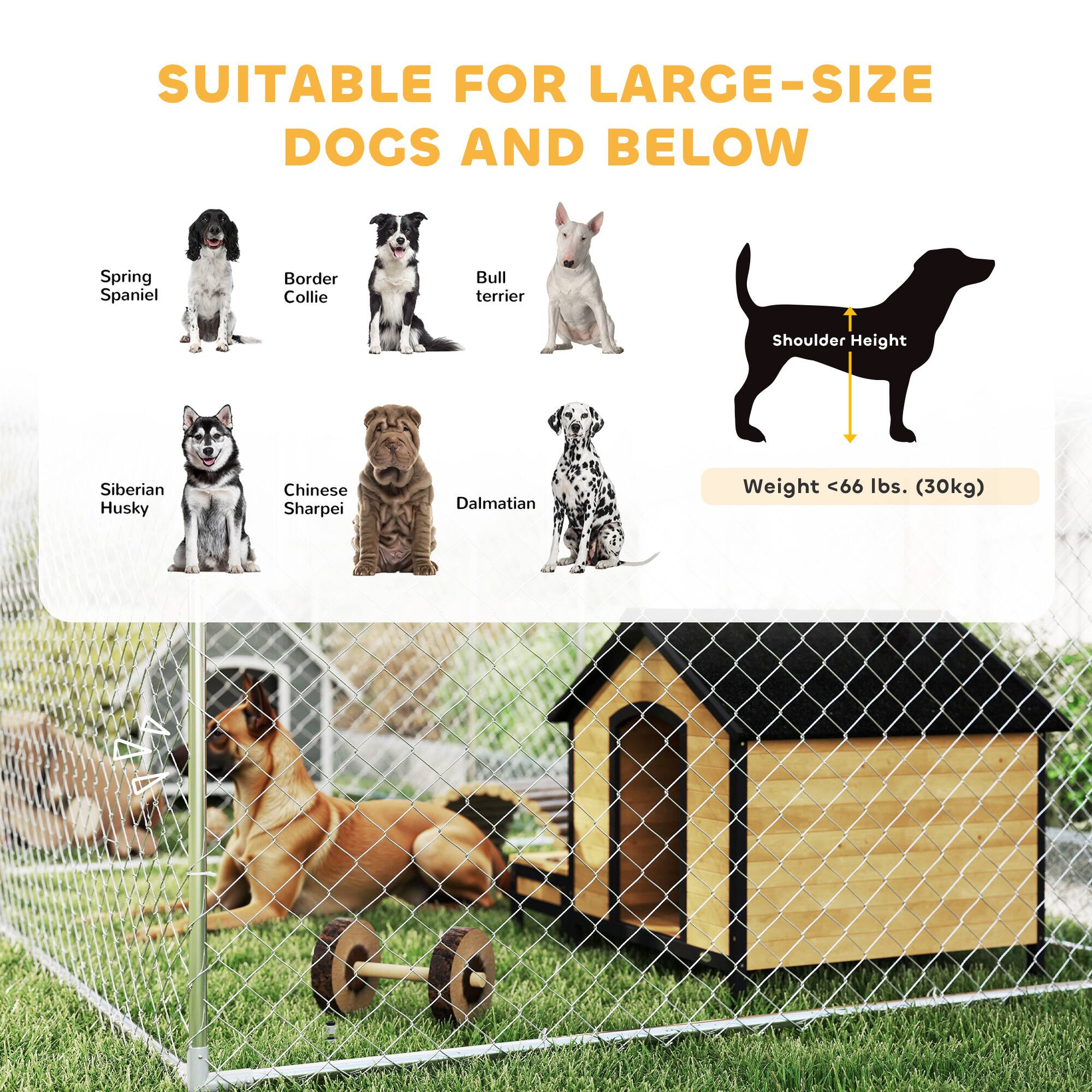 SUITABLE FOR LARGE-SIZE DOGS AND BELOW

- Spring Spaniel
- Border Collie
- Bull Terrier
- Siberian Husky
- Chinese Sharpei
- Dalmatian

Shoulder Height

Weight < 66 lbs. (30kg)