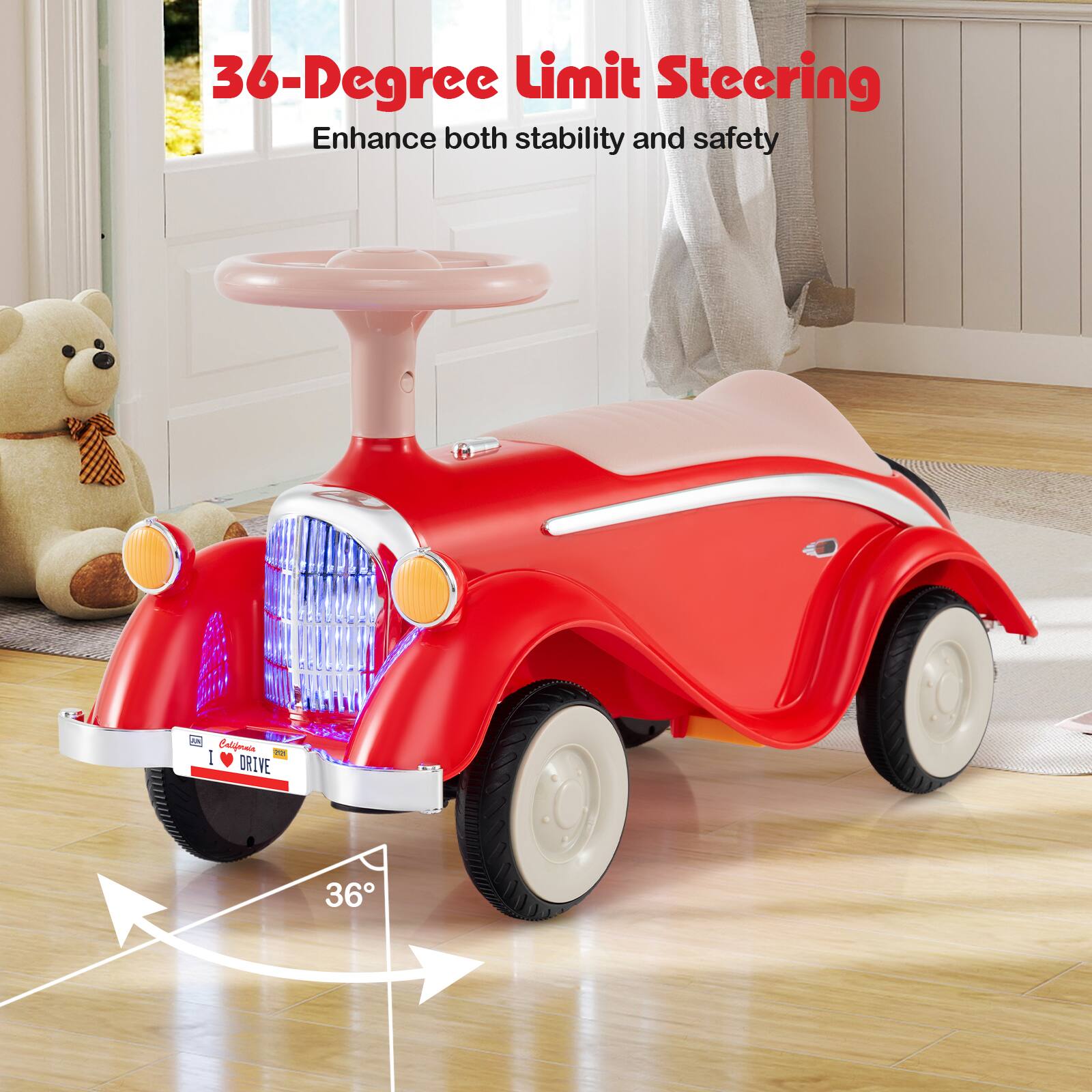 36-Degree Limit Steering  
Enhance both stability and safety