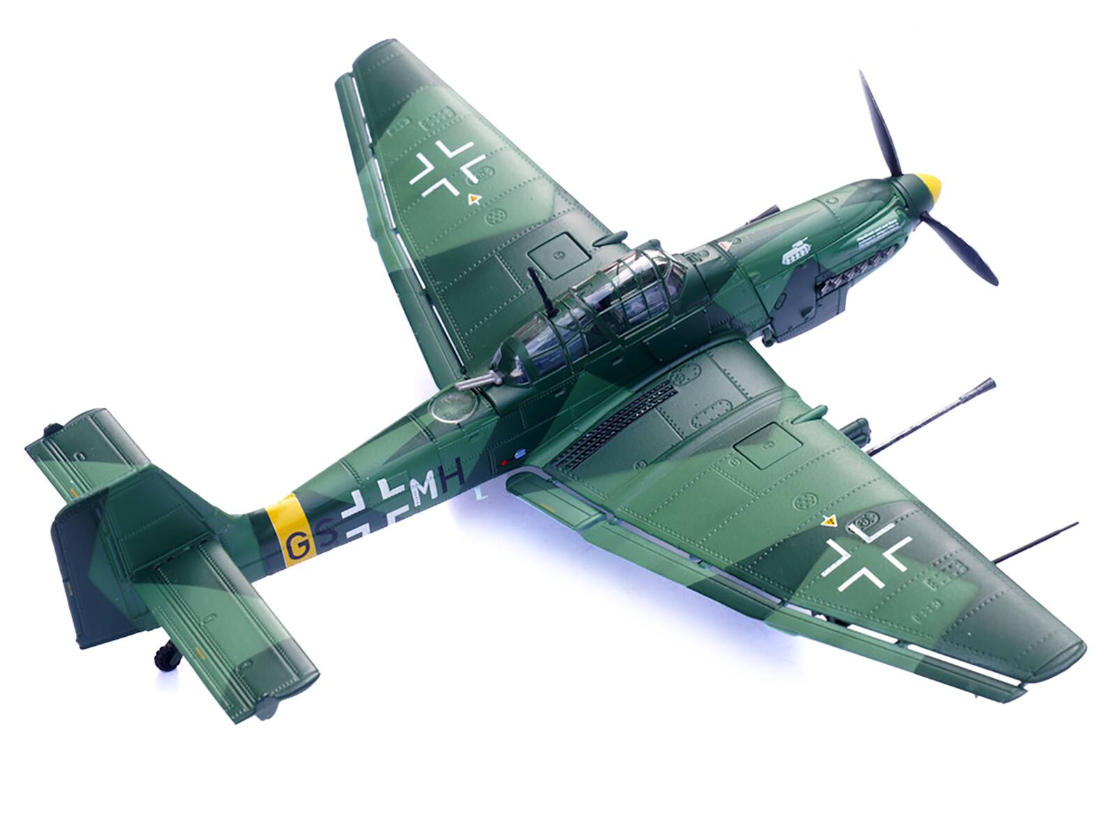 Alt View 4. Panzerkampf - Junkers Ju 87G1 Stuka Bomber Aircraft "Ukraine" (1944) German Luftwaffe "Wing" Series 1/72 Diecast Model by Panzerkampf.