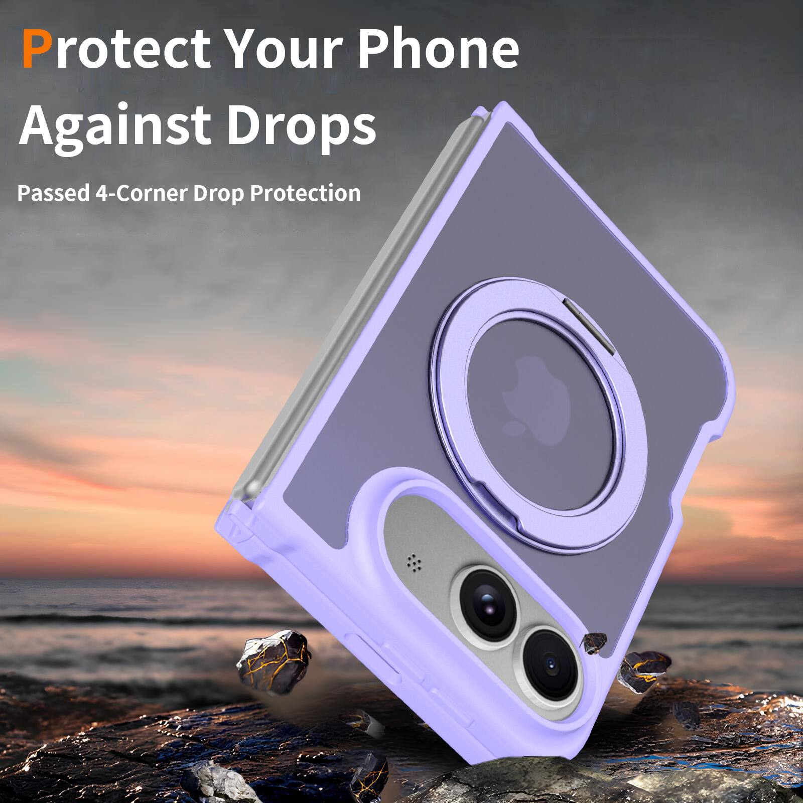 Dteck Magnetic Case for Apple iPhone Duo, Shockproof Rugged Translucent ...