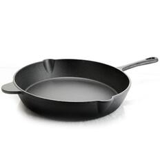 Front. Gibson - General Store Addlestone 12 in. Preseasoned Round Cast Iron Frying Pan - Black.