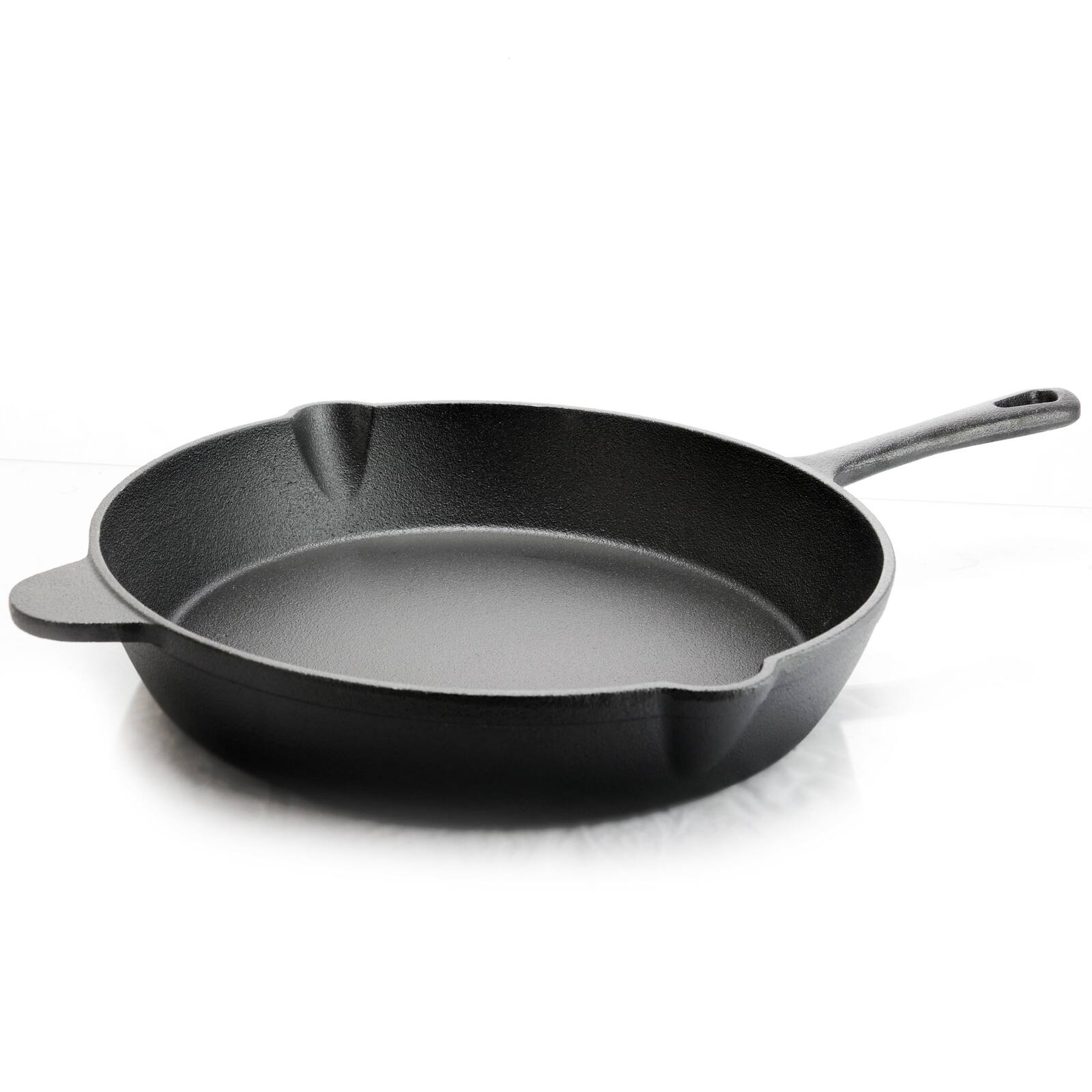 Front. Gibson - General Store Addlestone 12 in. Preseasoned Round Cast Iron Frying Pan - Black.
