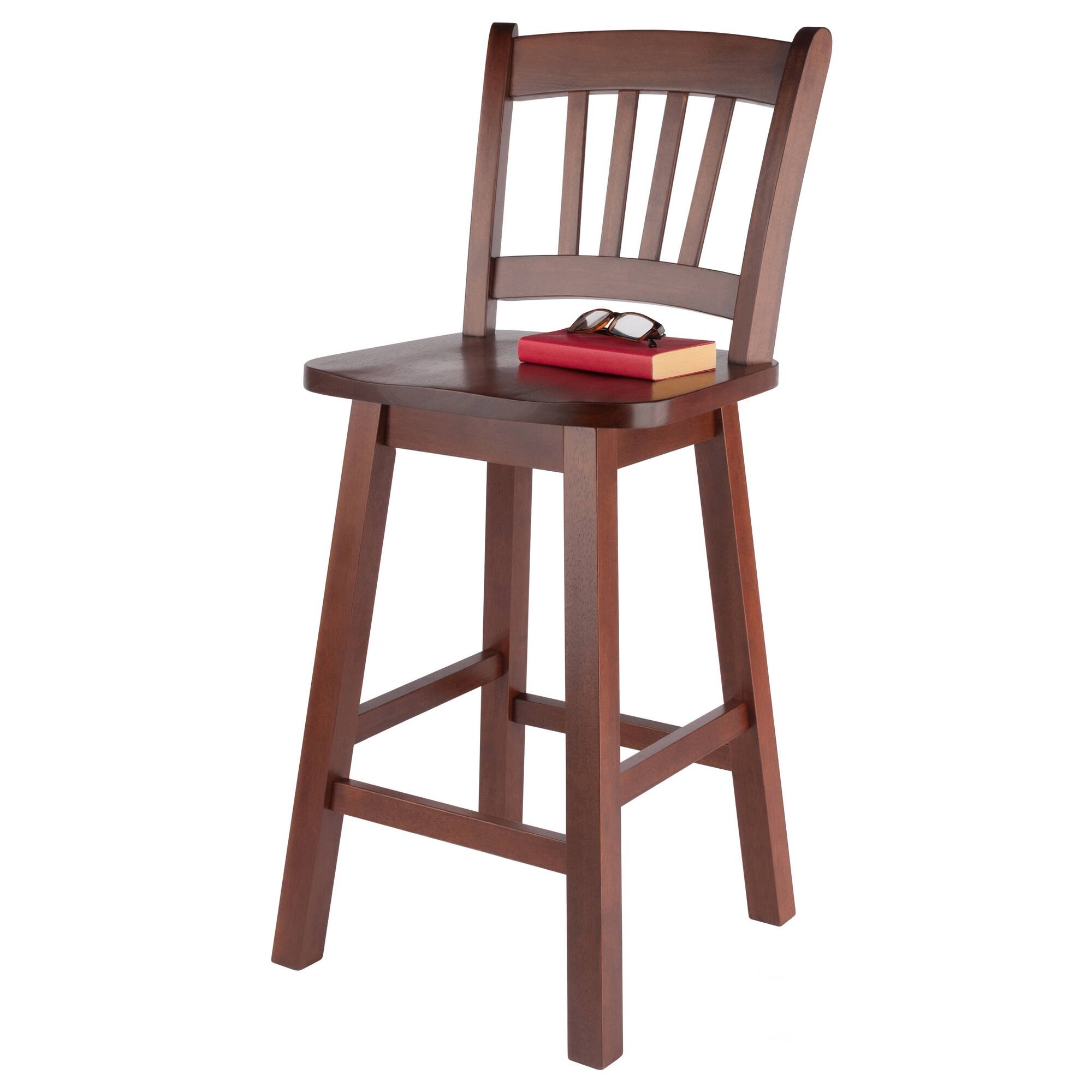 Alt View 6. Winsome Wood - Fina Swivel Seat Counter Stool - Walnut.
