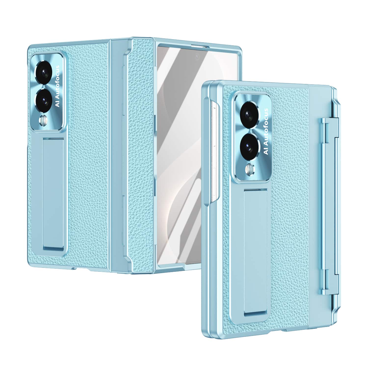 Dteck - Rugged Case for Samsung Galaxy Z Fold8 with Screen Protector & Stand, Shockproof Hard PC Cover with Hinge Protection - Blue price history on PriceWatchPro
