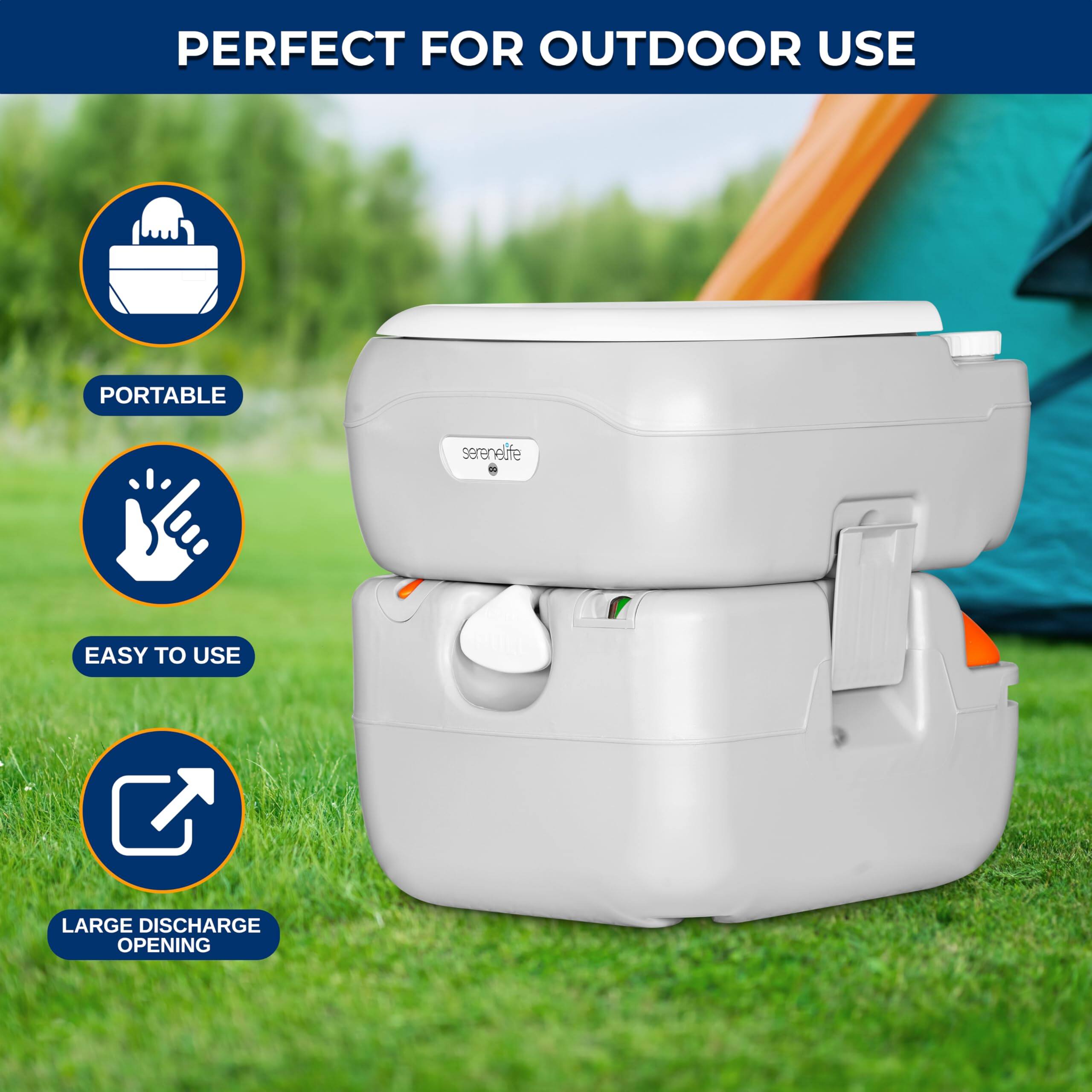 PERFECT FOR OUTDOOR USE

PORTABLE

EASY TO USE

LARGE DISCHARGE OPENING