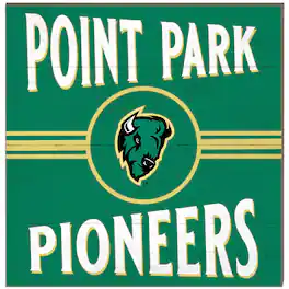 Jardine - Point Park Pioneers 10" x 10" Retro Team Sign - Green