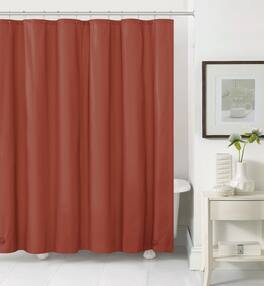 Kate Aurora - Spa Living Rust/Spice 100% Water Repellent PEVA Shower Curtain Liner - Standard Size - Red