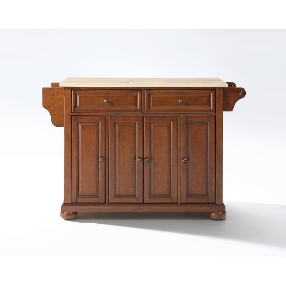 Crosley Furniture Alexandria Wood Top Full Size Kitchen Island/Cart ...