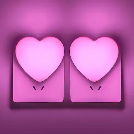 Front. MAGICAL RUBS - Night Lights Plug Into Wall Led Light For Cute Nightlight With Auto Dusk To Dawn Sensor Soft Warm Bedroom Bathroom... - 2Pack Pink.