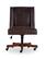 Angle. Linon Home Décor - Donora Faux Leather Adjustable Office Chair With Wood Base - Brown.