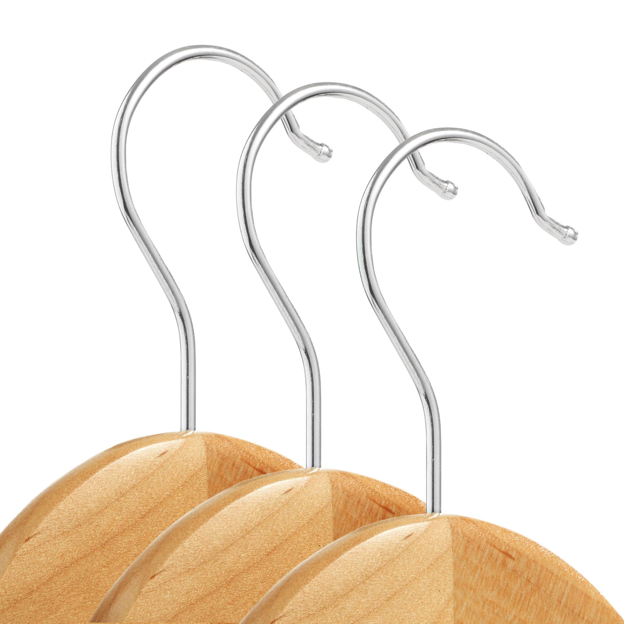 Alt View 1. Casafield - 40 Wooden Suit Hangers - Natural.