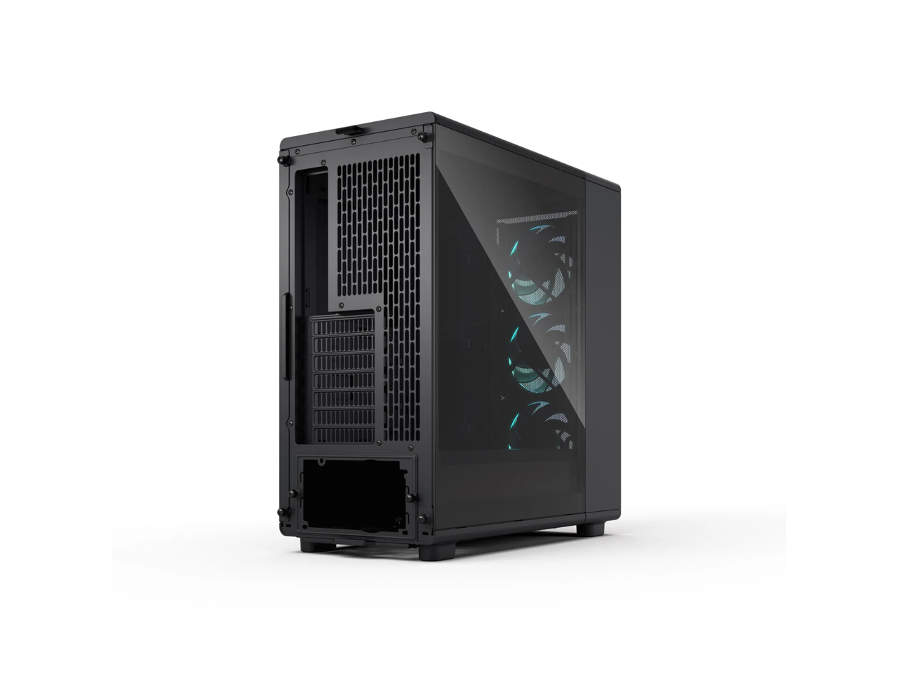 Alt View 9. Fractal Design - Fractal Design Epoch XL Black RGB - Tempered Glass - High Airflow - Mesh Front - 3 RGB Fans - Spacious ATX/mATX/ITX Case - Black.