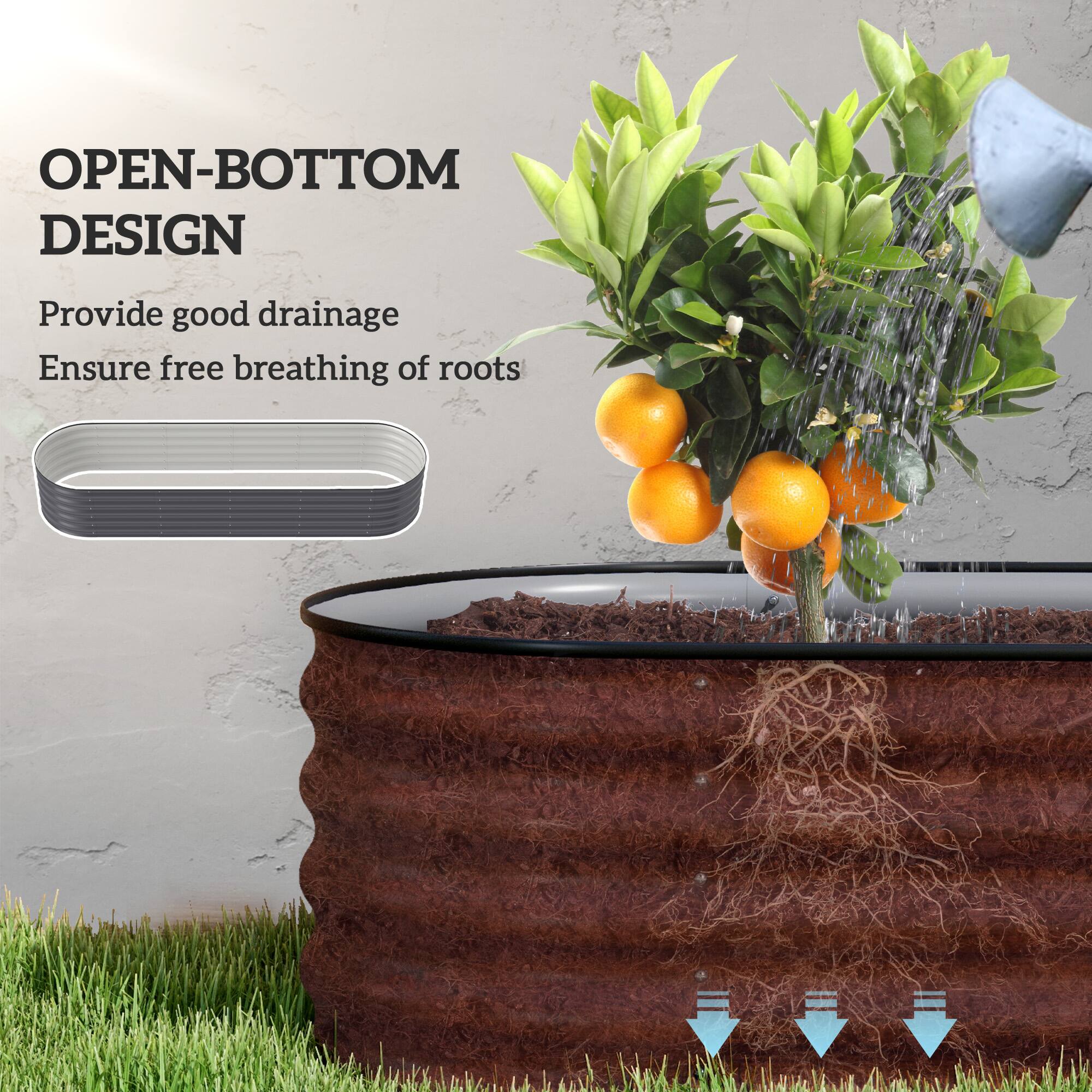 OPEN-BOTTOM DESIGN
Provide good drainage
Ensure free breathing of roots