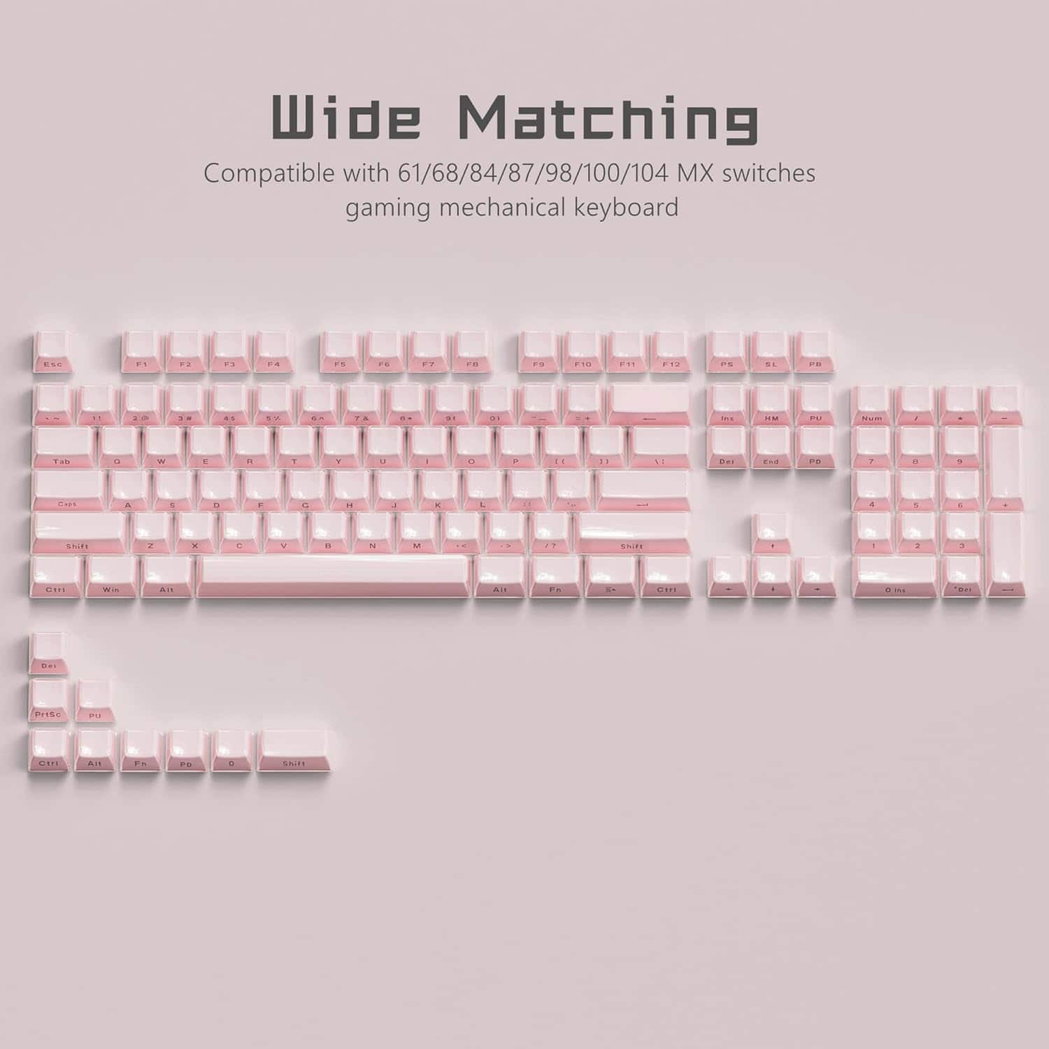Womier - Lusterfly Jelly Keycaps,Side Printed Crystal Key caps OEM Profile for Cherry Gateron MX Switches Mechanical Keyboard - Pink price history on PriceWatchPro