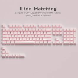 Womier - Lusterfly Jelly Keycaps,Side Printed Crystal Key caps OEM Profile for Cherry Gateron MX Switches Mechanical Keyboard - Pink