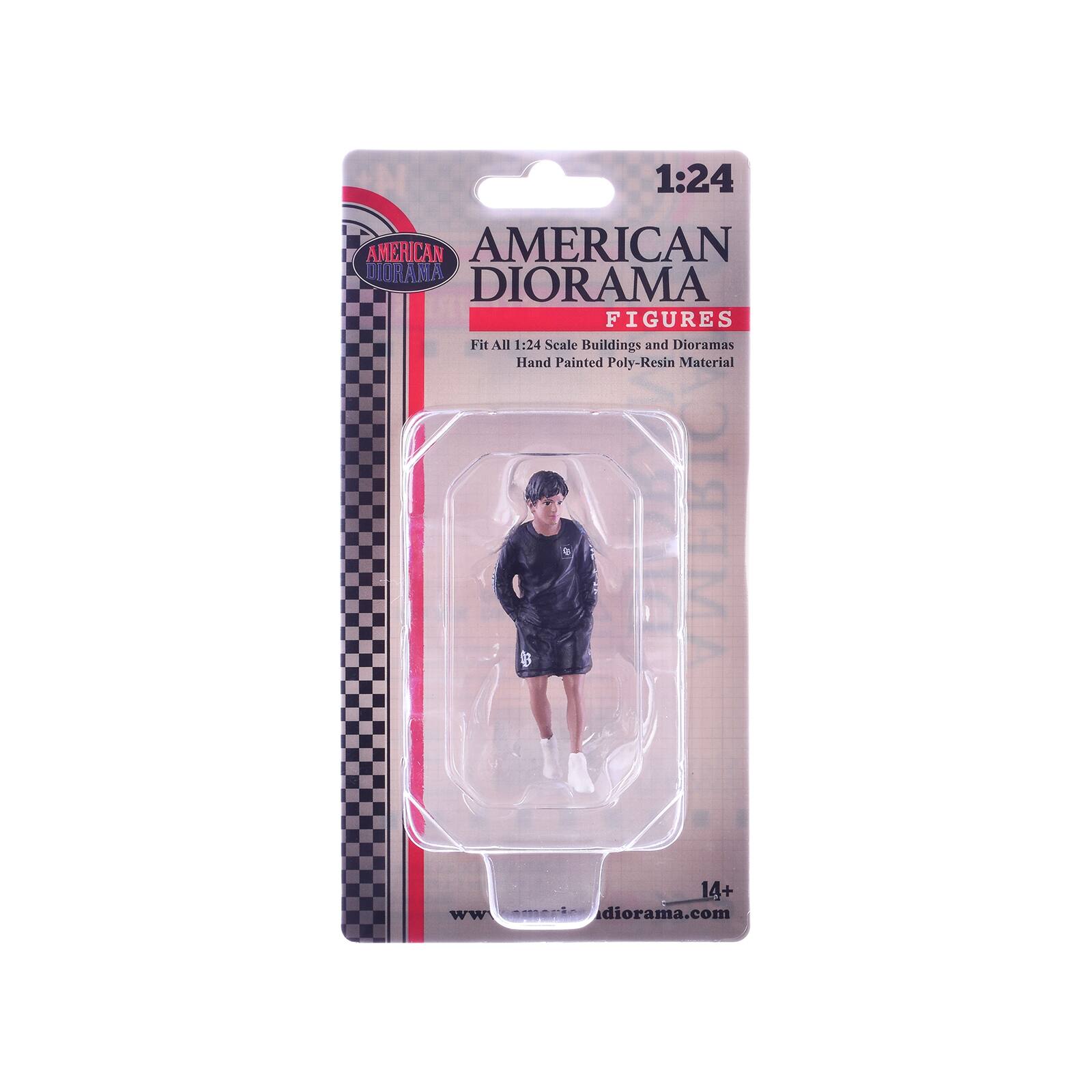 1:24 AMERICAN DIORAMA FIGURES  
Fit All 1:24 Scale Buildings and Dioramas  
Hand Painted Poly-Resin Material  

www.diorama.com