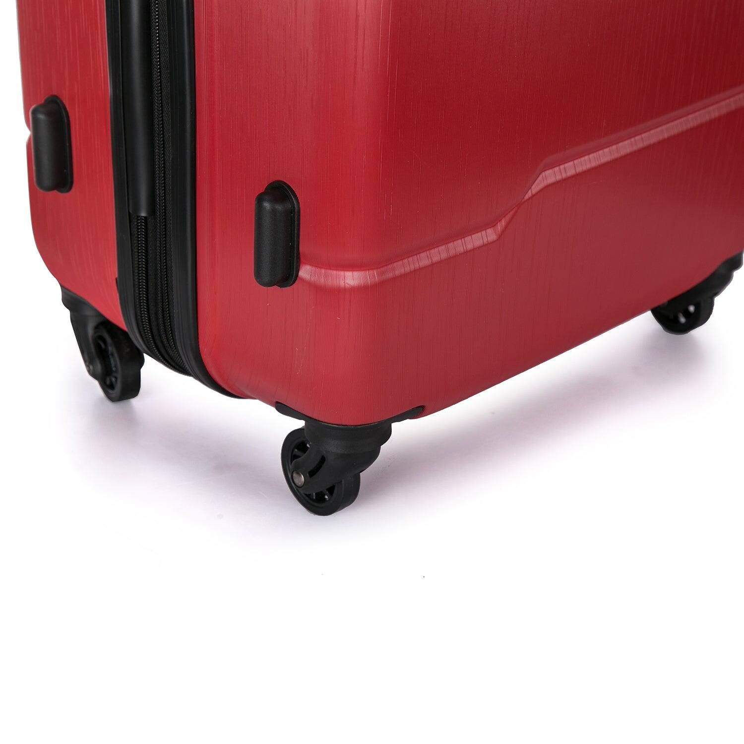 Alt View 4. DUKAP - Rodez Lightweight Hardside Spinner Luggage 28" - RED.