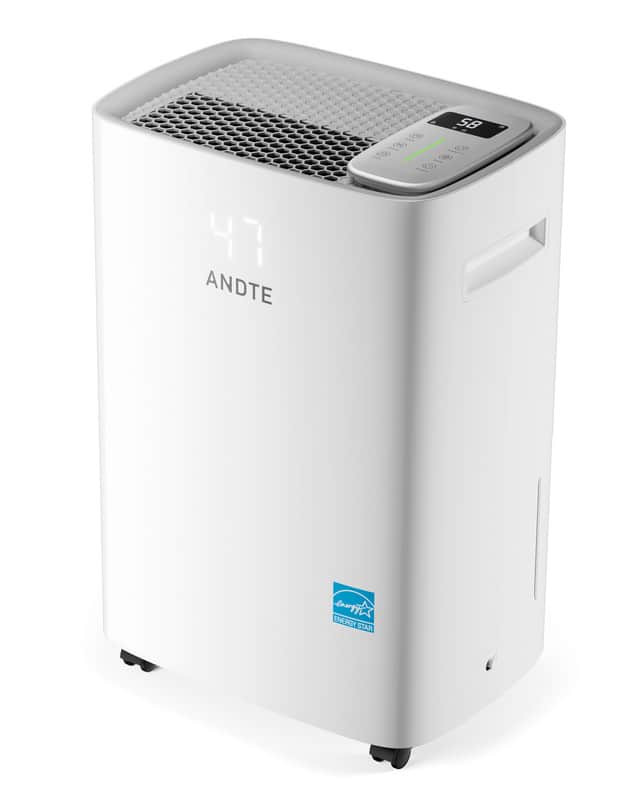 Edendirect - 120 pt. 6500 sq.ft. Portable Dehumidifier in White with Bucket, Smart Humidity Control, Washable Filter,Drain Hose,Timer