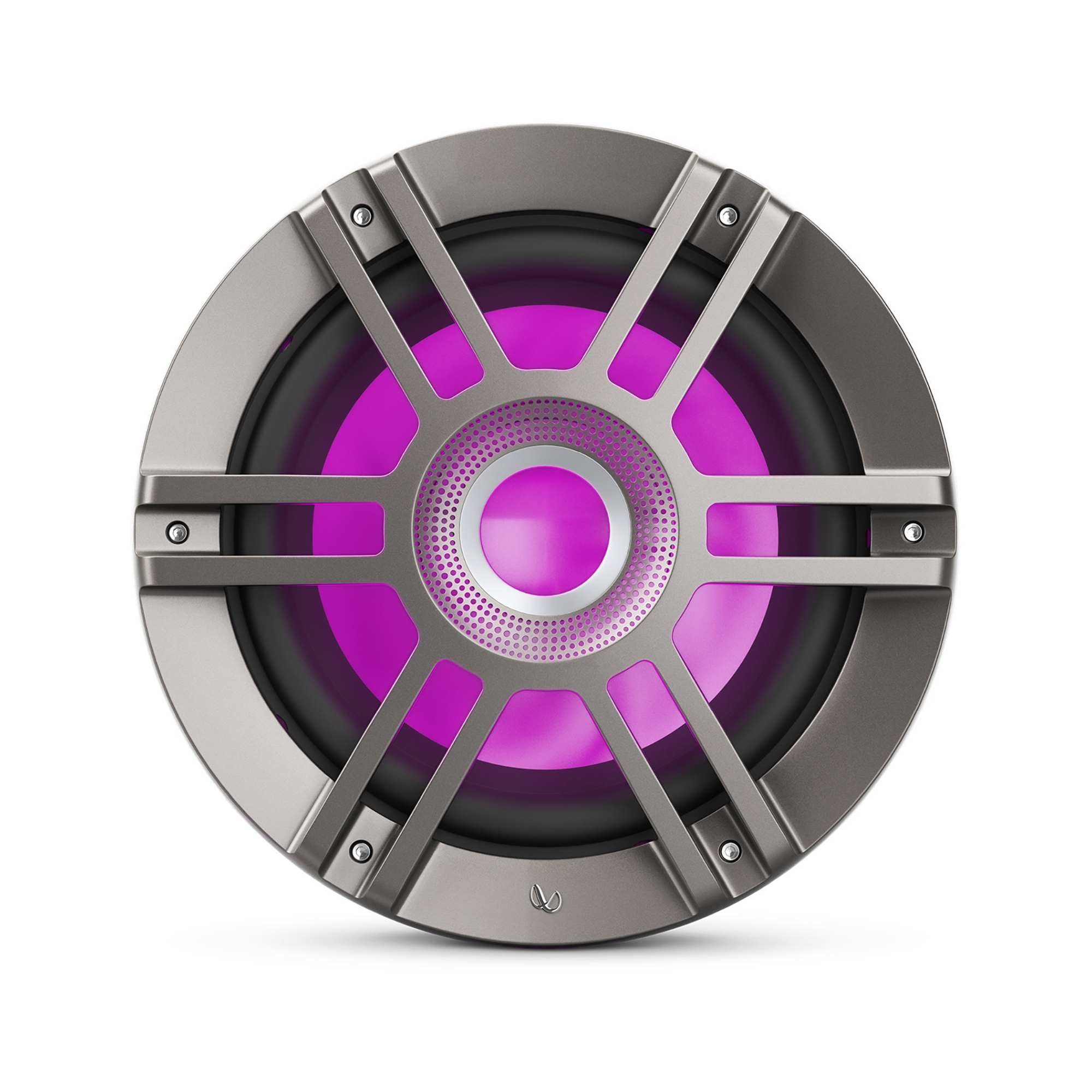 Alt View 3. Infinity - Infinity KAPPA1050MAM - Kappa Marine KAPPA1050M Titanium 10" Premium RGB LED Subwoofer - Black/Gray.