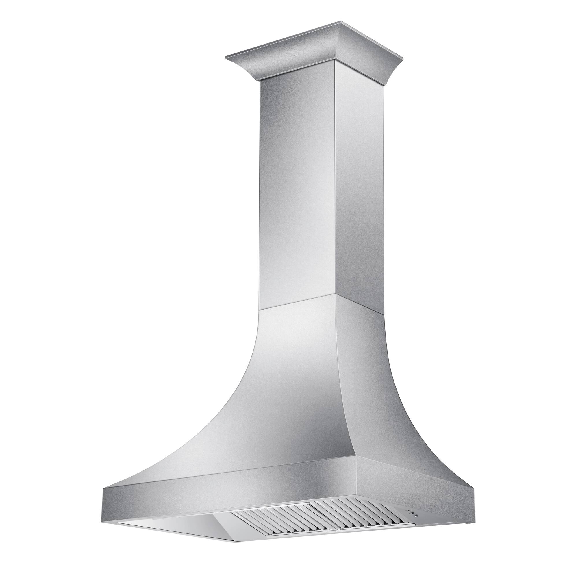 Back. ZLINE - ZLINE 36 in. Designer Series Satin Stainless Steel Ducted Wall Range Hood (8632S-36) - Satin Stainless Steel.