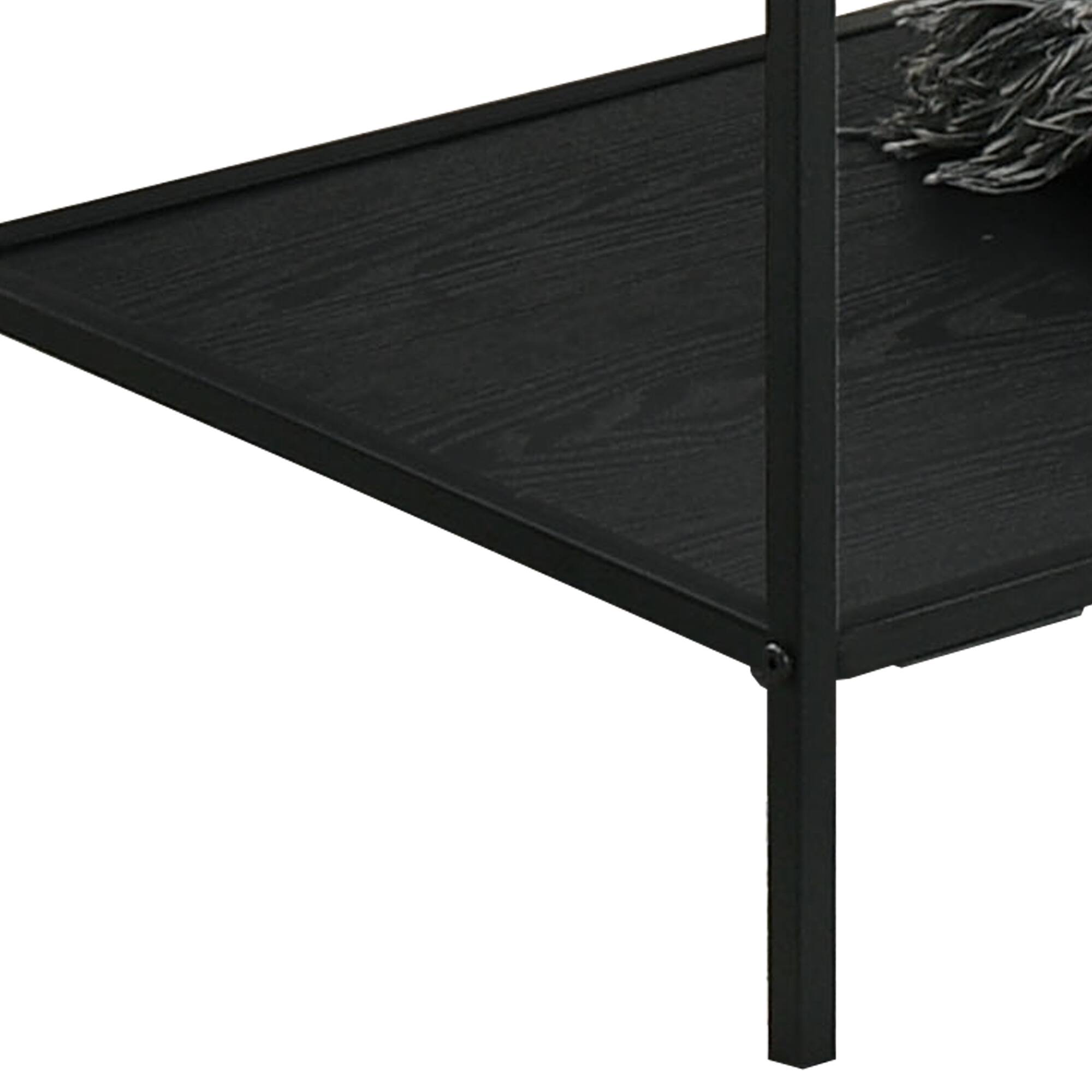 Alt View 1. Vaczon - 3 Piece Coffee and End Table Set for Living Room with 2 Tier Storage Shelves Perfect for Organizing Books, Decor - Black.