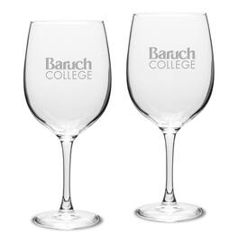 Jardine - CUNY Baruch College 19oz. 2-Piece Traditional Red Wine Table Glass Set - Multicolor