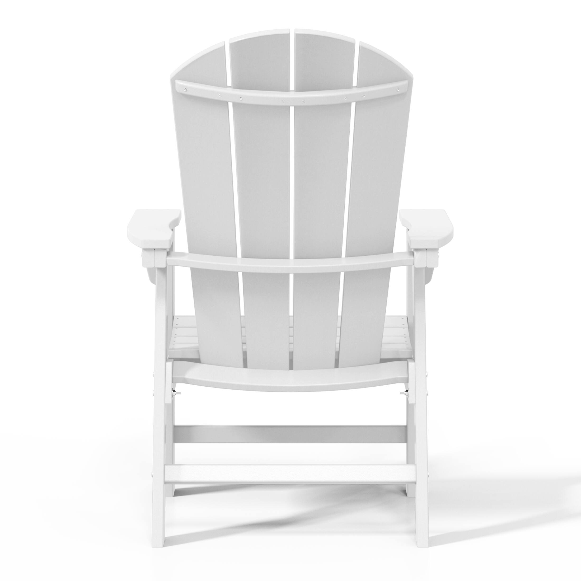 Alt View 3. WestinTrends - WestinTrends Malibu 7 Piece Outdoor Patio Dining Table and Adirondack Armchair Set - White.