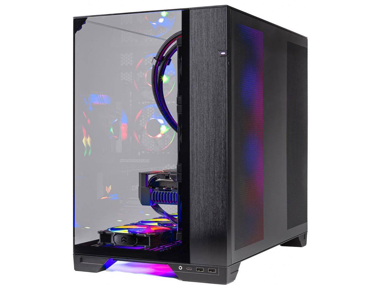 Alt View 5. Skytech Gaming - Skytech O11 Vision, Intel Ultra 7 270K, RTX 5080, 32GB DDR5, 1TB SSD, 850W PSU, 360 AIO, Win 11 - Black.