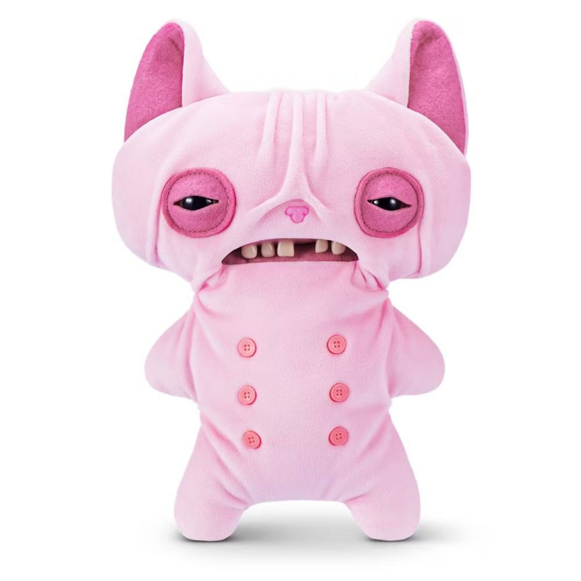 Alt View 1. Fuggler - Zuru Fuggler Alley Cats Wrinkle McStinkles Pink 9 Inch Plush Toy - Pink.