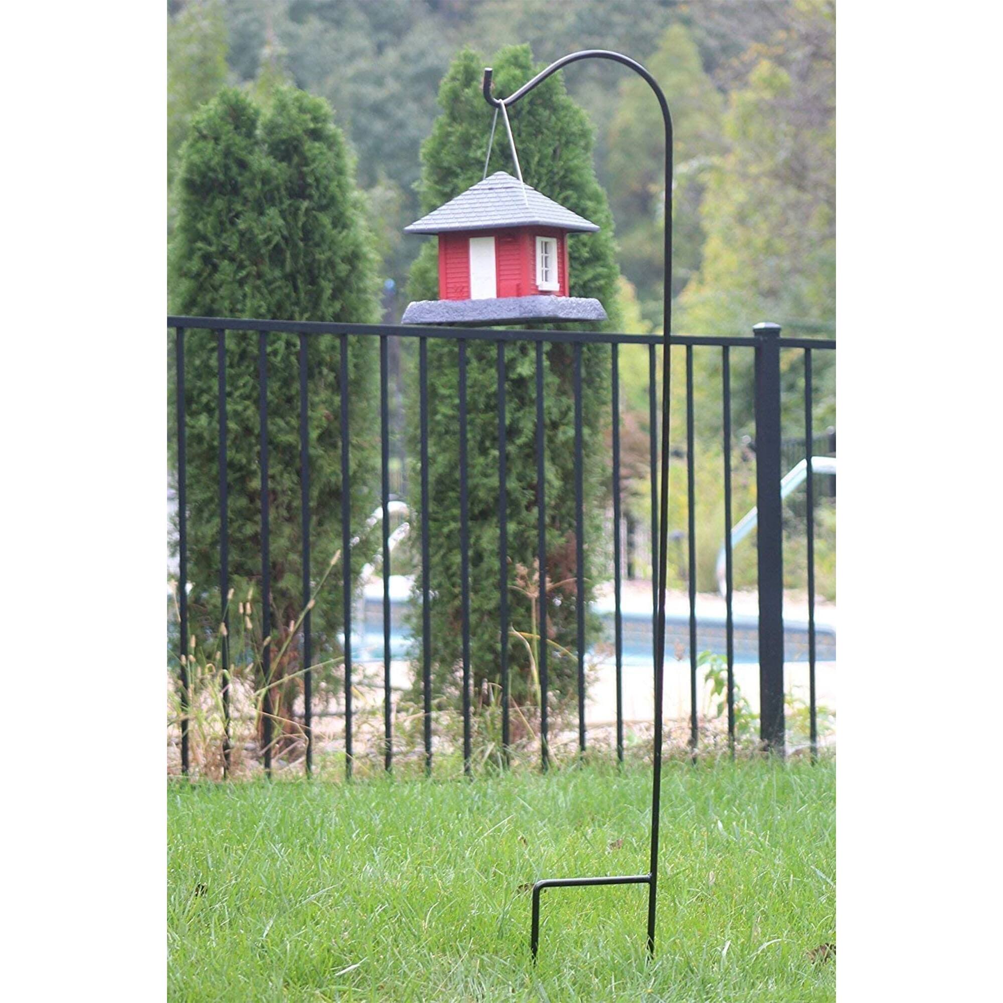 Alt View 8. Ashman - Ashman Shepherd Hook for Plants and Bird Feeders, 65 Inches Tall, 1 Side, 4 Pack - Black.