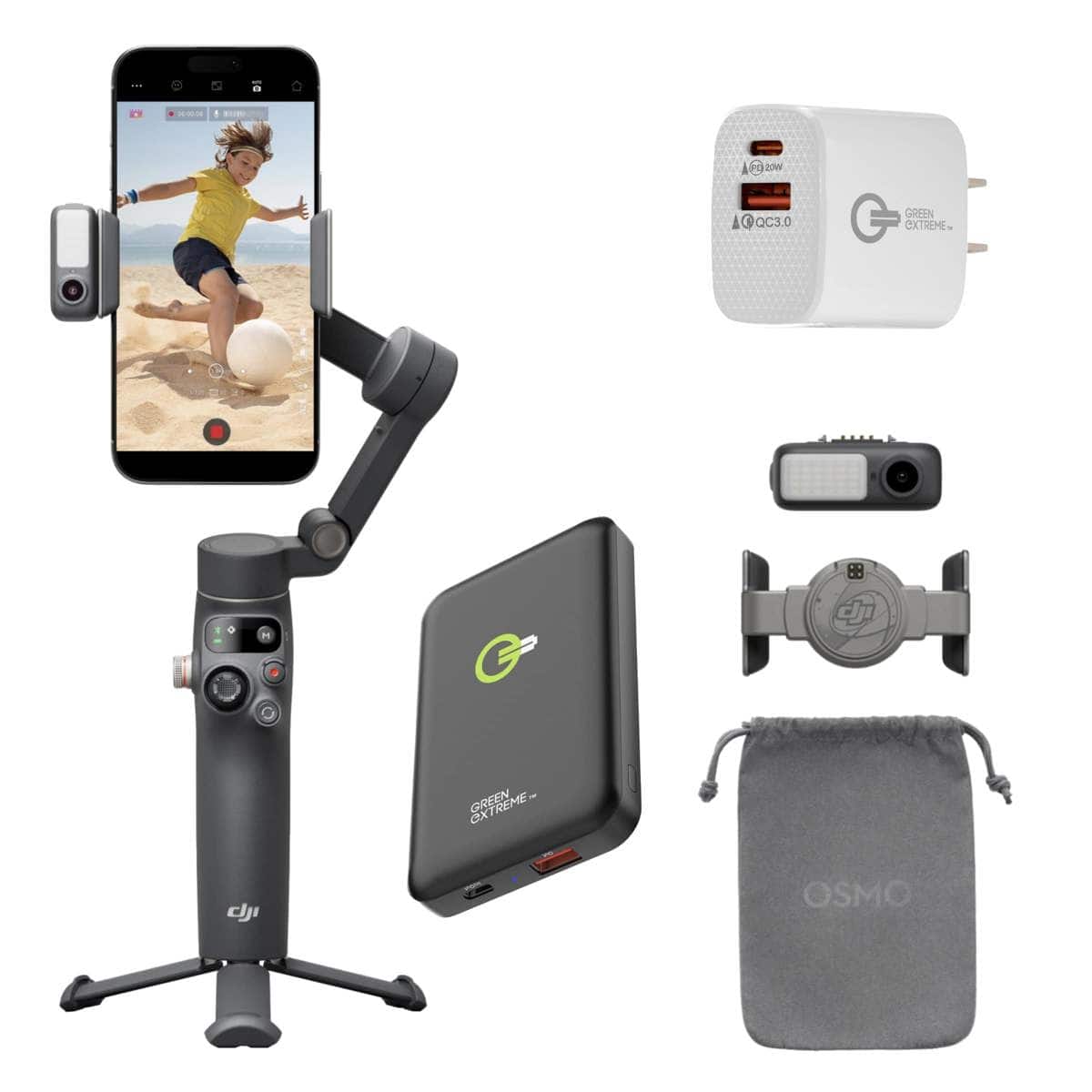 DJI - Osmo Mobile 7P Smartphone Gimbal, with Power Bank  Wall Charger
