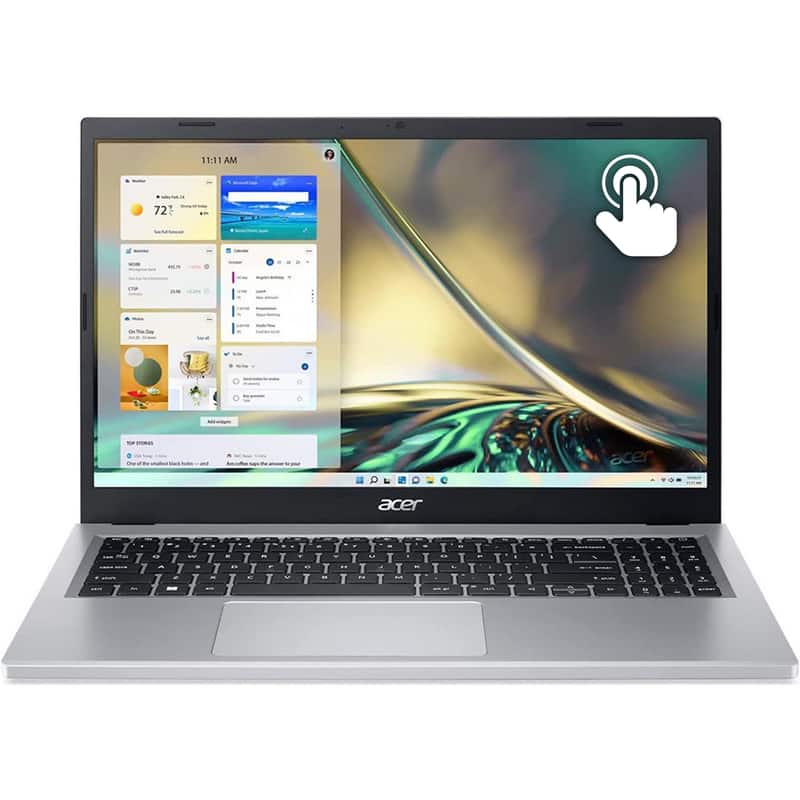 Acer - Aspire 3 15.6" Touch Laptop,Ryzen 5 7520U,16GB LPDRR5,512GB SSD,AMD Radeon Graphics,Win11 Pro - Silver