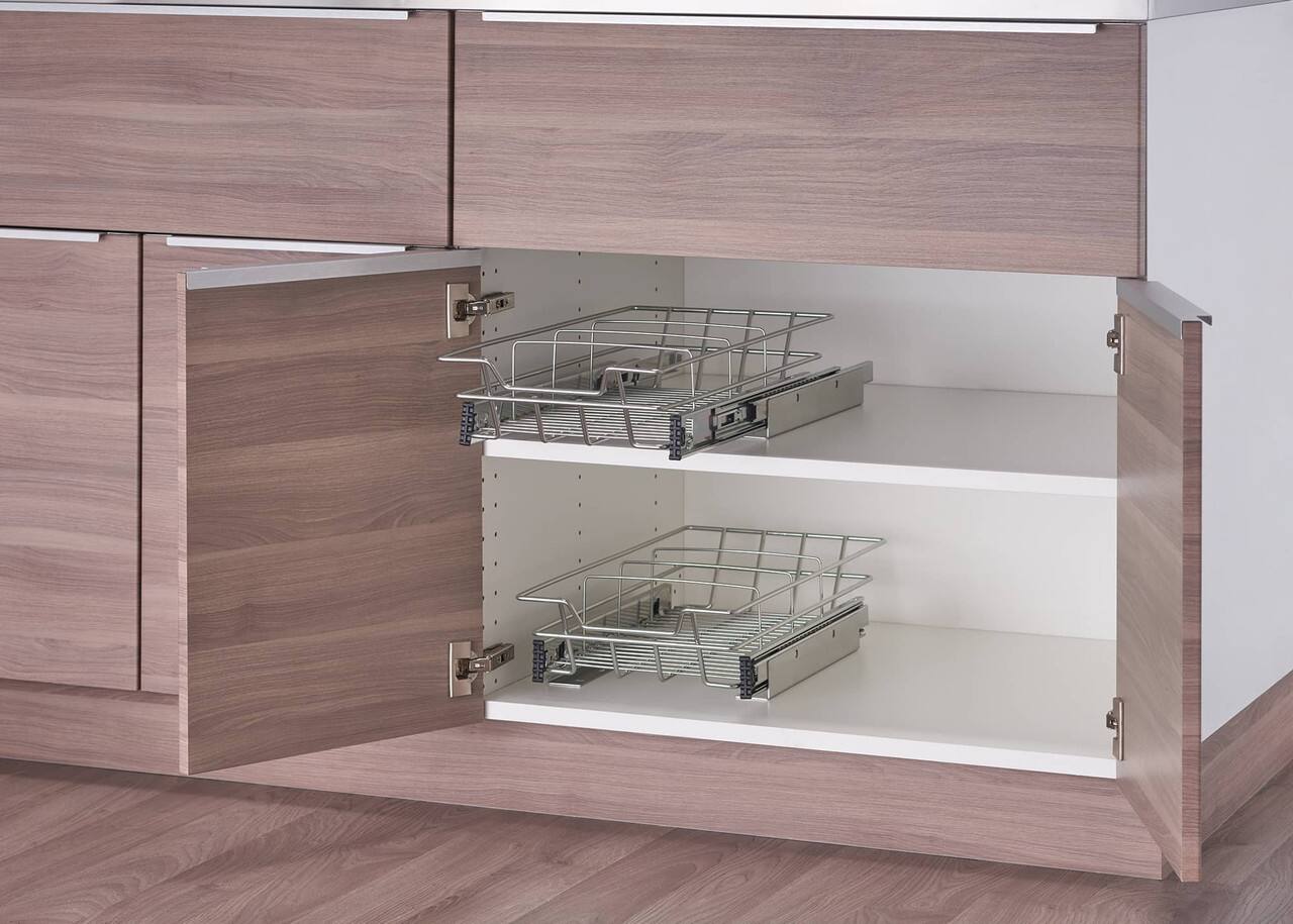 Alt View 14. TRINITY - PRO EcoStorage 10" Sliding Drawer 2-Pack Chrome - Chrome.
